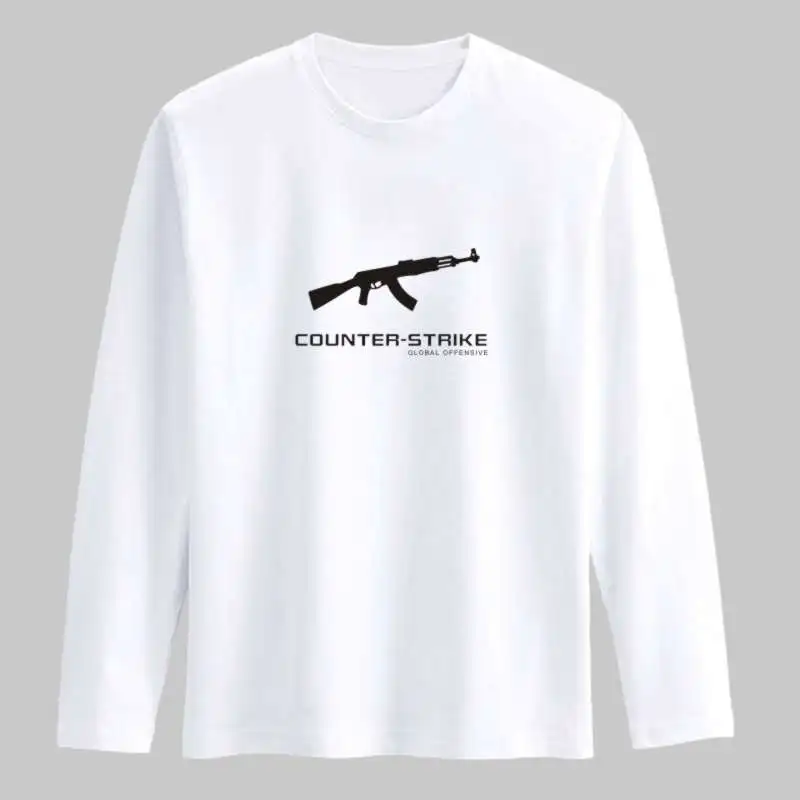 2016 Т Рубашки Мужчин Хлопка С Длинным Рукавом CS ХОДУ Мужчины Футболка с Забавными