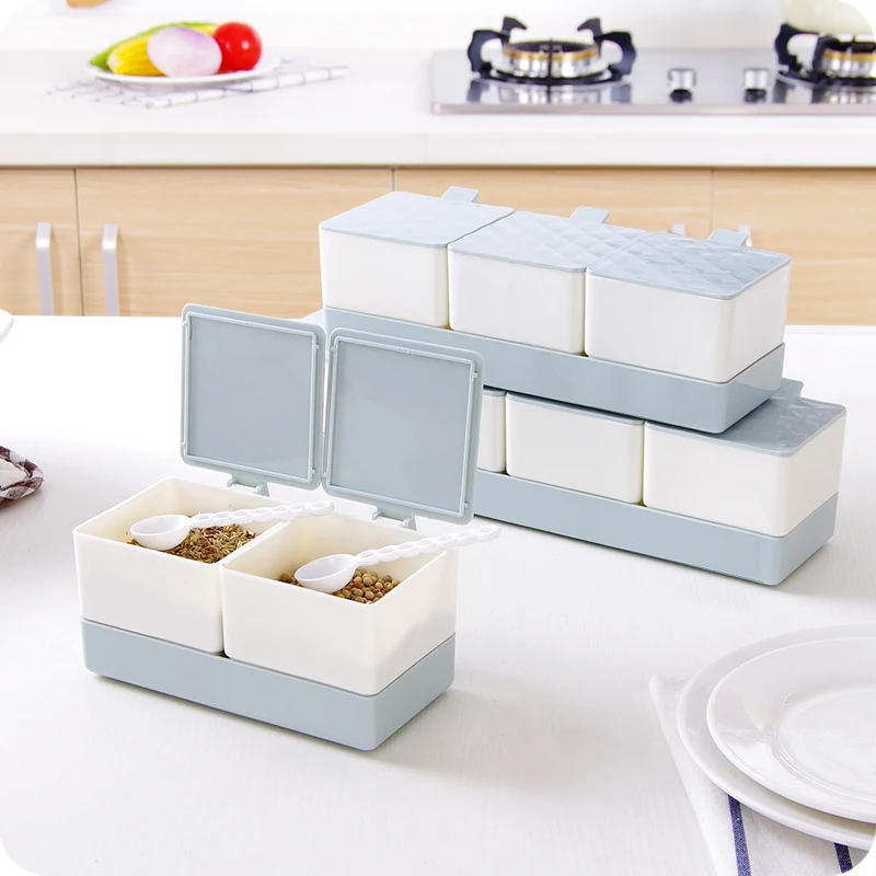 Банка для специй искусственная чаша сахара прозрачная коробка приправ кухонный