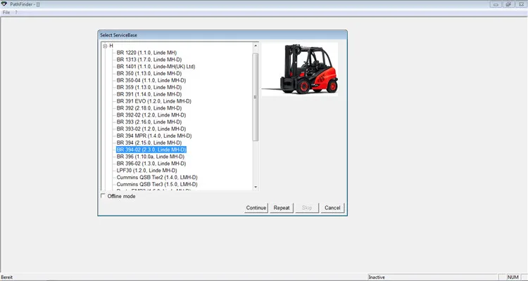 Linde PathFinder v3.6.2.11 [11,] вилочный погрузчик диагностическое программное обеспечение диагностическая программа диагностический инструмент работа с canbox& cable