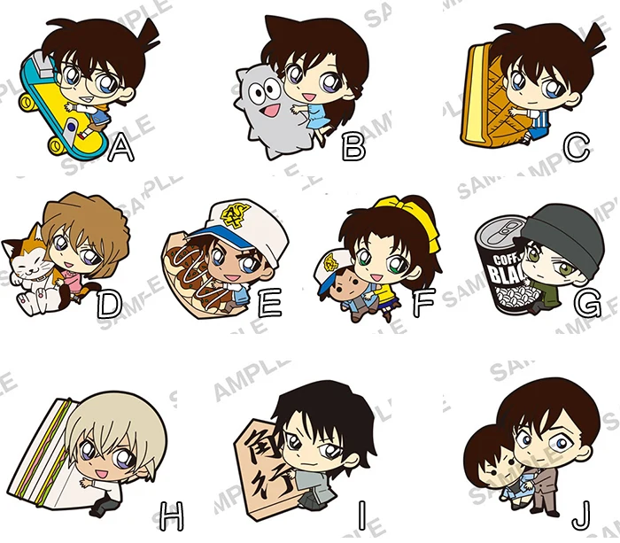 Резиновый брелок для ключей Conan Kiddo Anime Джимми Кудо Kaitou hattory Heiji Detective Conan|detective