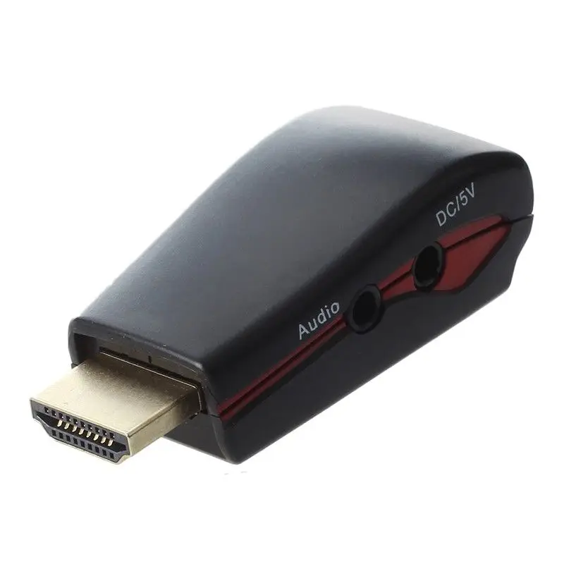 AAAE Топ Мини адаптер конвертер HDMI папа к VGA видео аудио черный | Электроника
