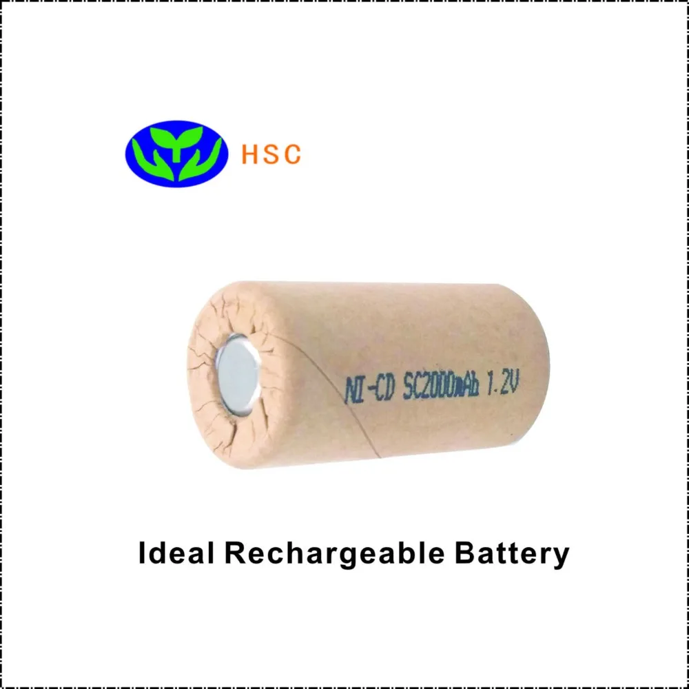 SC2000mAh 1,2 V перезаряжаемый Ni-CD аккумулятор, высокая скорость разряда 10C для батареи электроинструмента