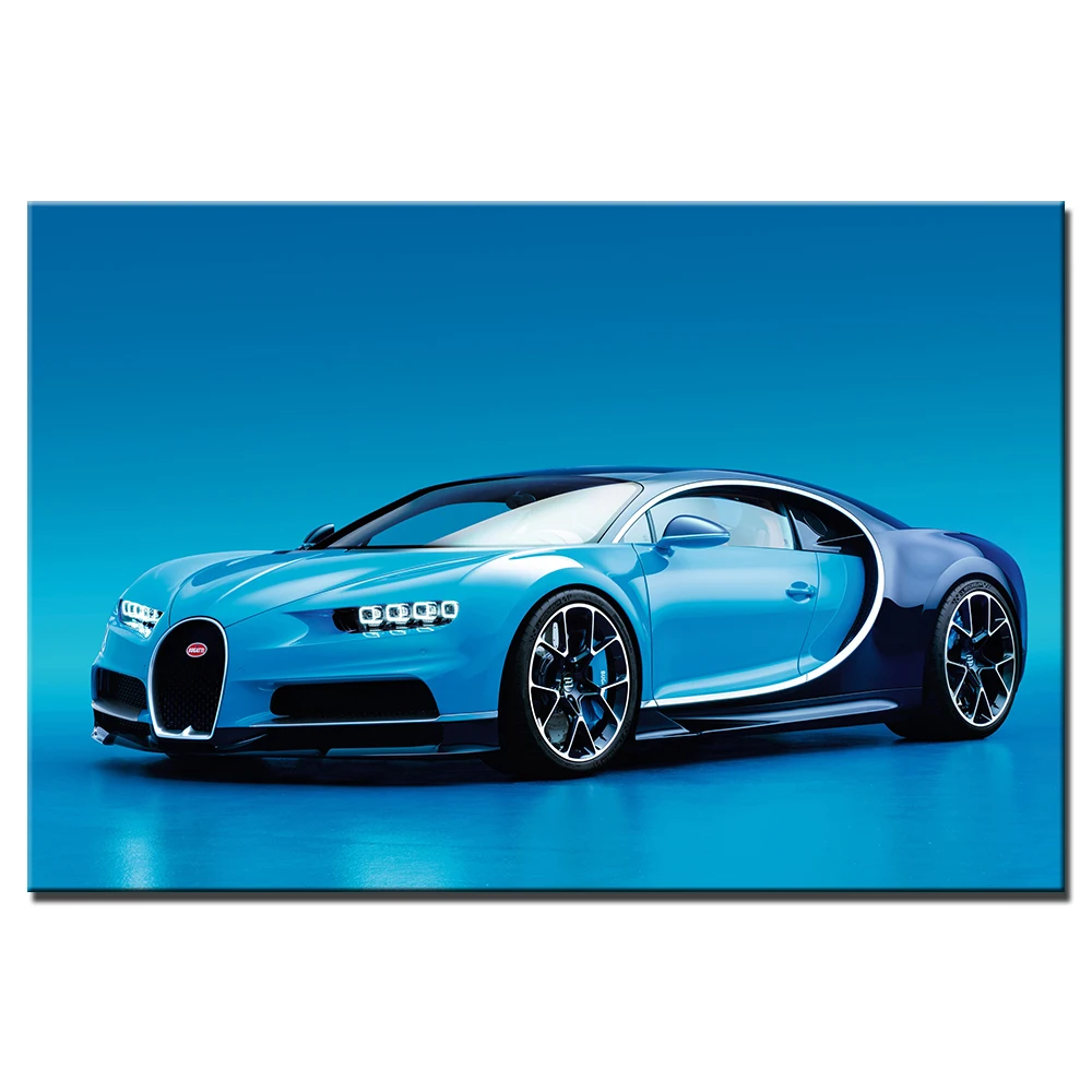 Настенные художественные постеры для автомобиля Bugatti Chiron Supercar обои холст печать