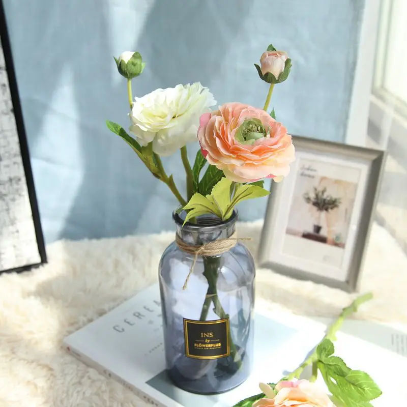 Высококачественный искусственный букет ranunculus поддельные персидские шерстяные