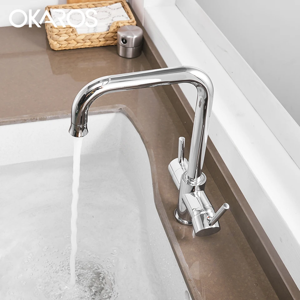 Хромированный кухонный смеситель OKAROS C030 латунный очиститель воды фильтр для