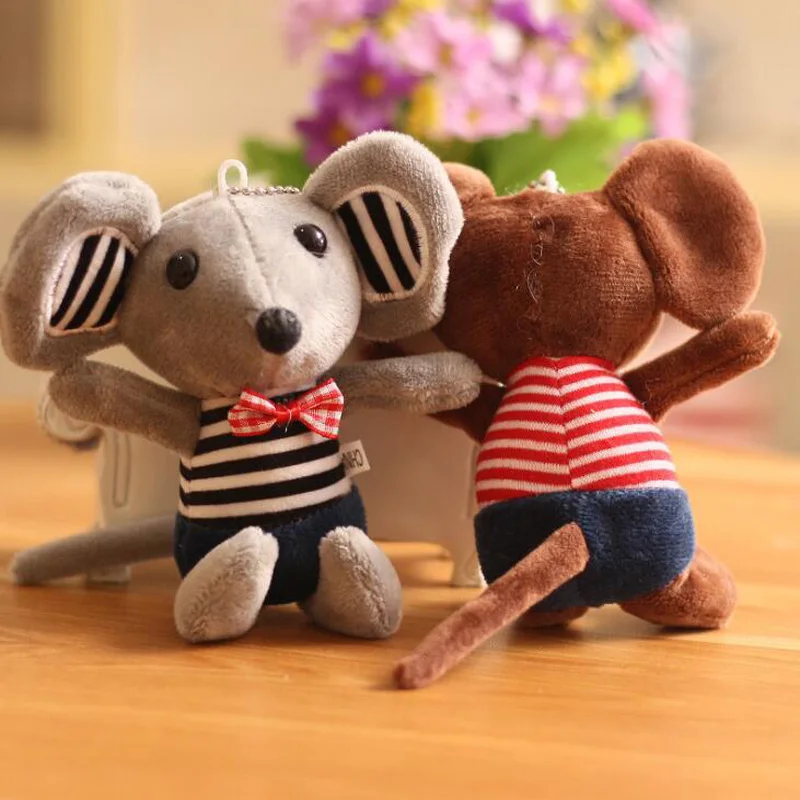 16 см с креативным бантиком галстук мышь плюшевая игрушка брелок сумка Маленькая