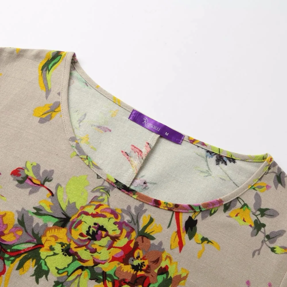 Модные Винтажные женские макси платье с цветочным рисунком длинными рукавами и