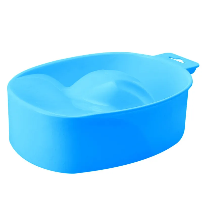 Blue Портативный Маникюр пластиковая накладка для лакирования ногтей для удаления чаши Новое поступление дизайн ногтей Замачивание чаши от домашний спа для ванны Soaker Лечение ногтей инструменты - Цвет: Blue