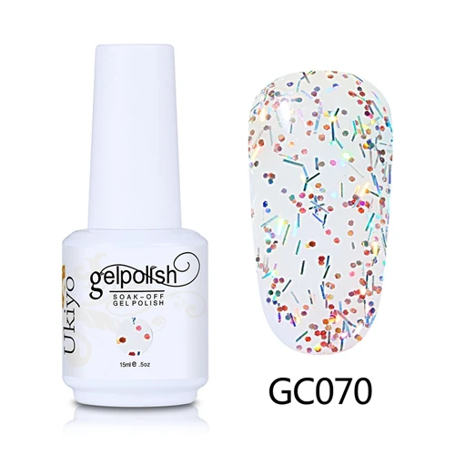 GC070 Ukiyo 15 мл шикарный цветной УФ-гель для ногтей замачиваемый полуперманентный Гель-лак Гибридный лак Эмаль лаковый лак 108 цветов - Цвет: GC070