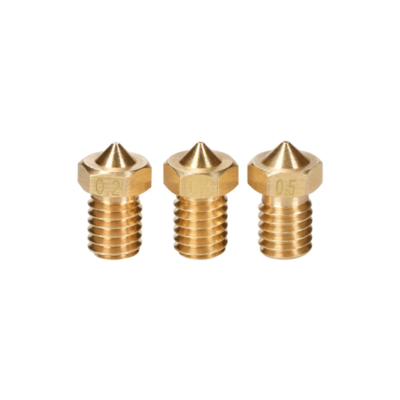 50/100 PCS 3D Brass Nozzle V5 V6 J-head Hotend 1.75/3mm Filament Extruder  0.2 0.25 0.3 0.4 0.5 0.6 0.8 1mm For 3D Printer Parts