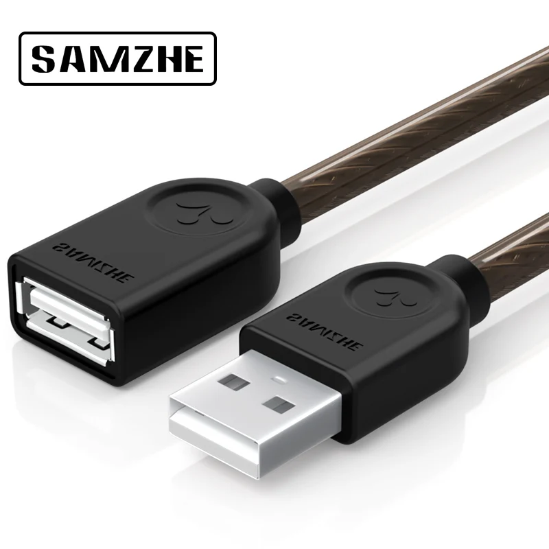 SAMZHE, USB 2,0, кабель-удлинитель для передачи данных «Папа-мама», 1 м/1,5 м/2 м/3 м, для зарядки телефона, компьютера, USB расширение