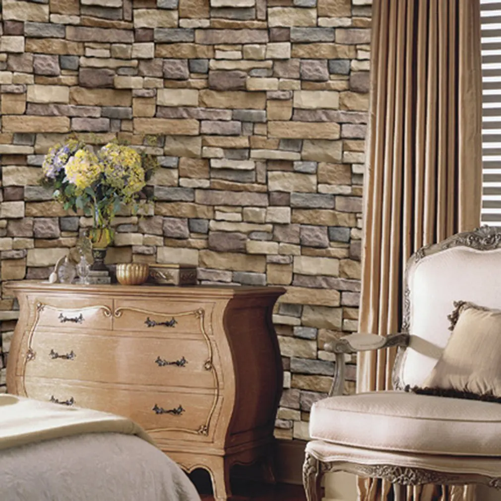 Креативный 3D кирпичный узор стикер на стену Съемный Настенный домашний декор