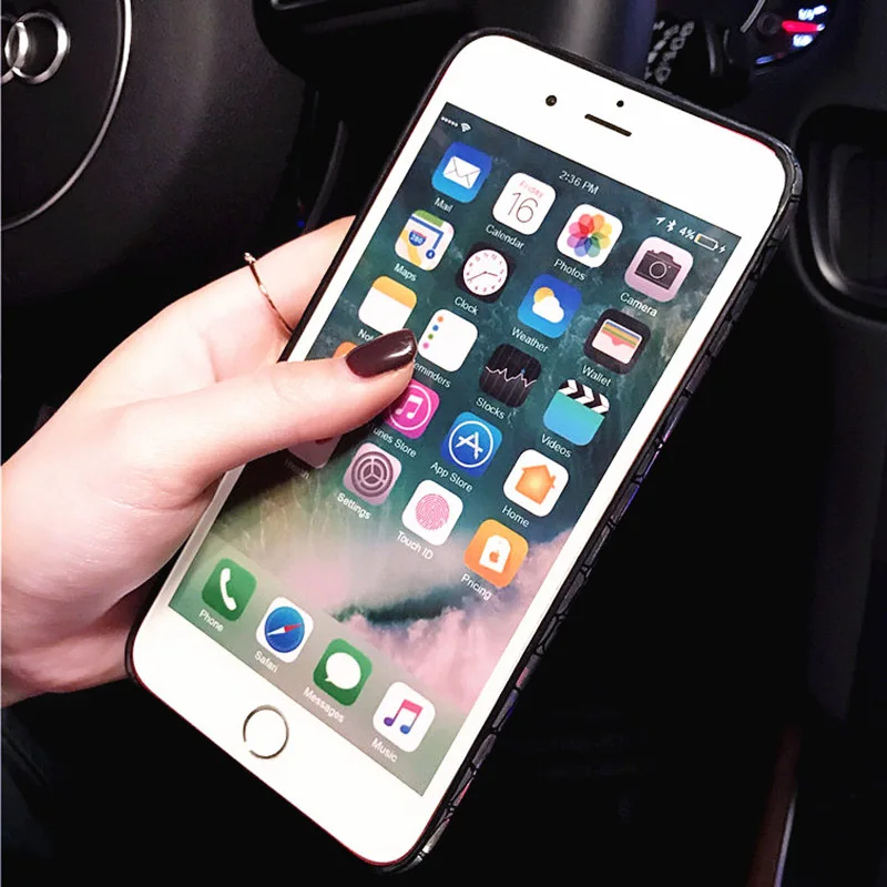 Роскошный лазерный серебристый чехол Kerzzil для iPhone 6 6s Plus с изображением