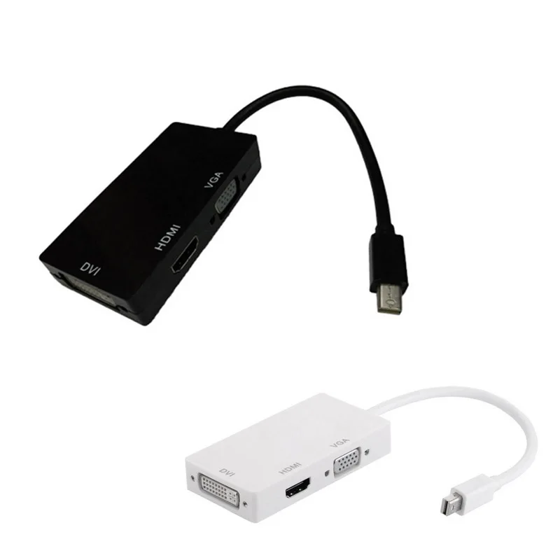 3 в 1 Mini Display Port To DVI VGA HDMI TV Кабель адаптер для Apple iMac MacBook Surface Book Pro 3/4 ThinkPad ING SHIP| |