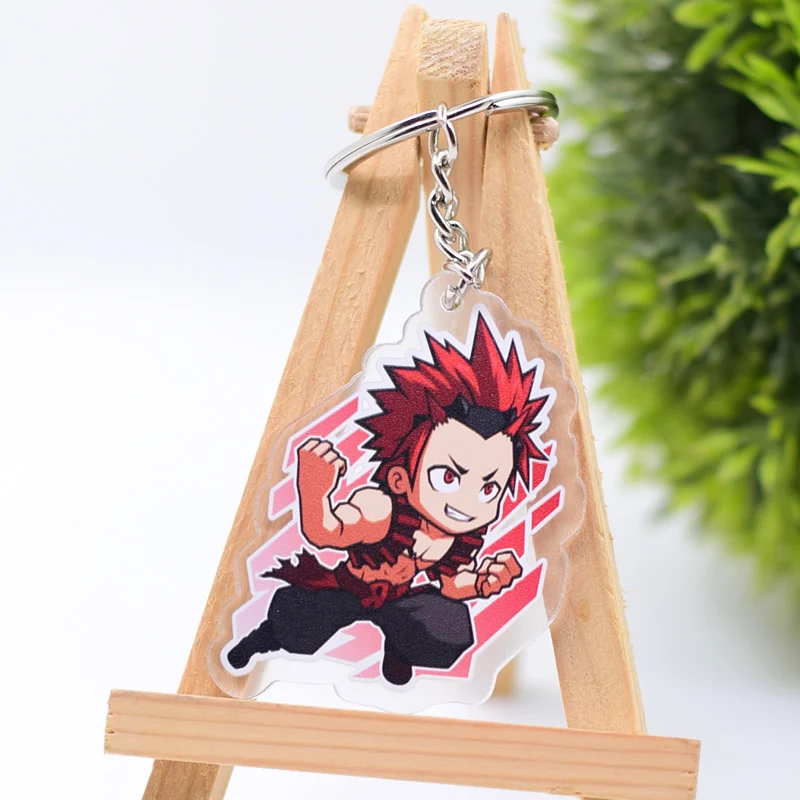 08 My Hero Academy брелок Bakugo двухсторонний акриловый Shoto брелок Подвеска Аниме аксессуары мультяшный брелок - Цвет: 08
