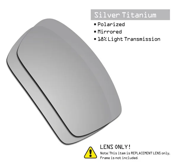 Silver Titanium SmartVLT поляризованные Сменные линзы для солнцезащитных очков Окли гаскан-несколько вариантов - Цвет линз: Silver Titanium