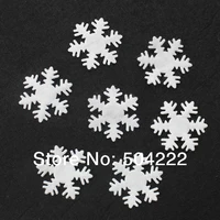 1000pcs big 31mm felt pack felt snowflake shaped white color confetti wholesale free shipping by0110