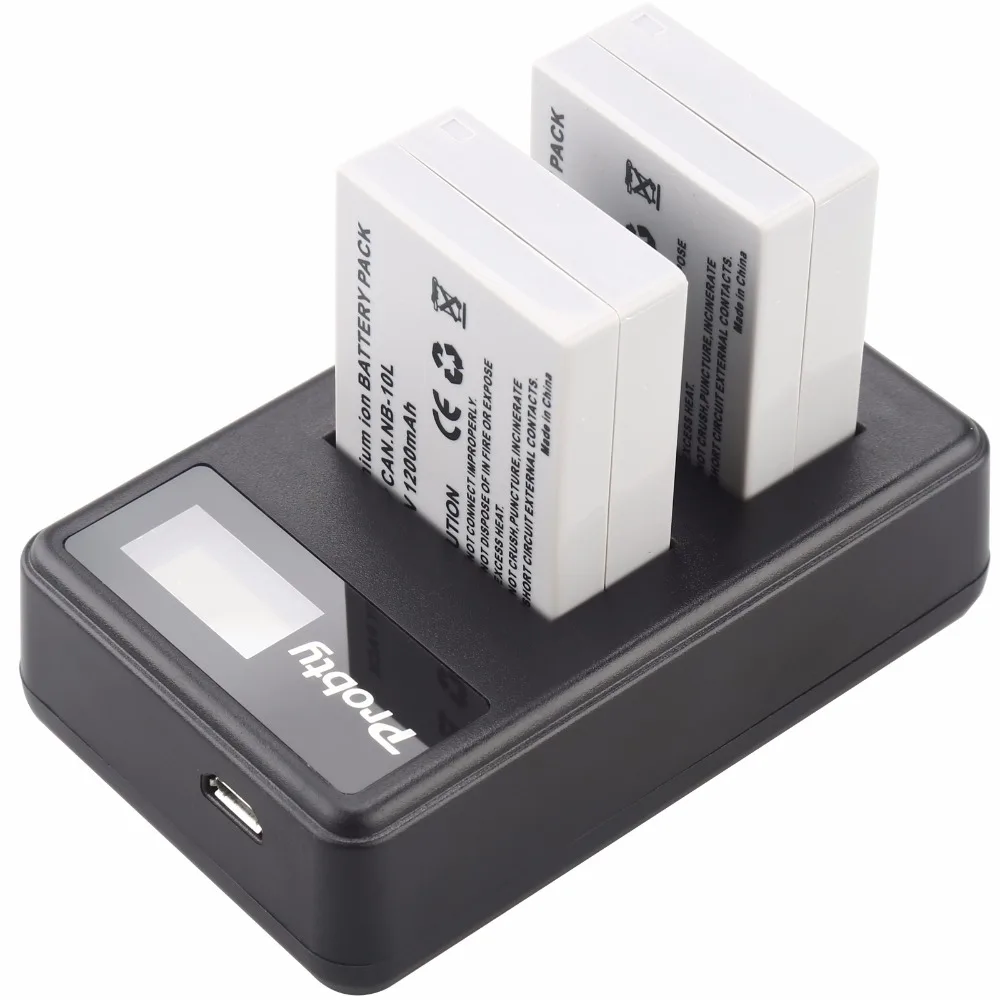 Для Canon NB-10L NB 10L Батарея и USB ЖК-дисплей Зарядное устройство для PowerShot SX60 HS SX50 SX40 G15 G16