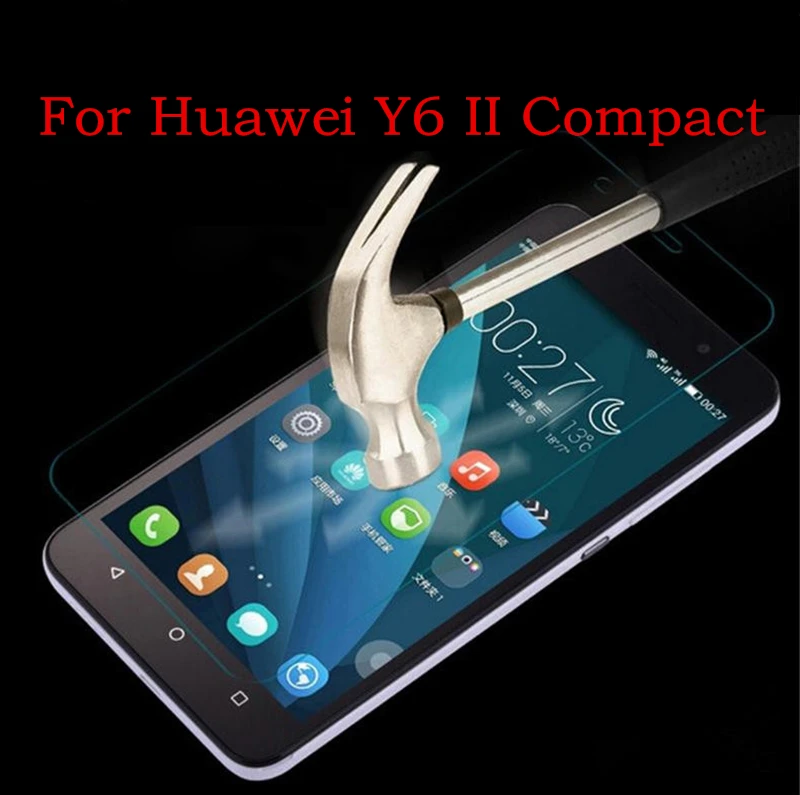 Закаленное стекло для Huawei Y6 II Compact 2.5D 9H Премиум Противоударная Защитная пленка