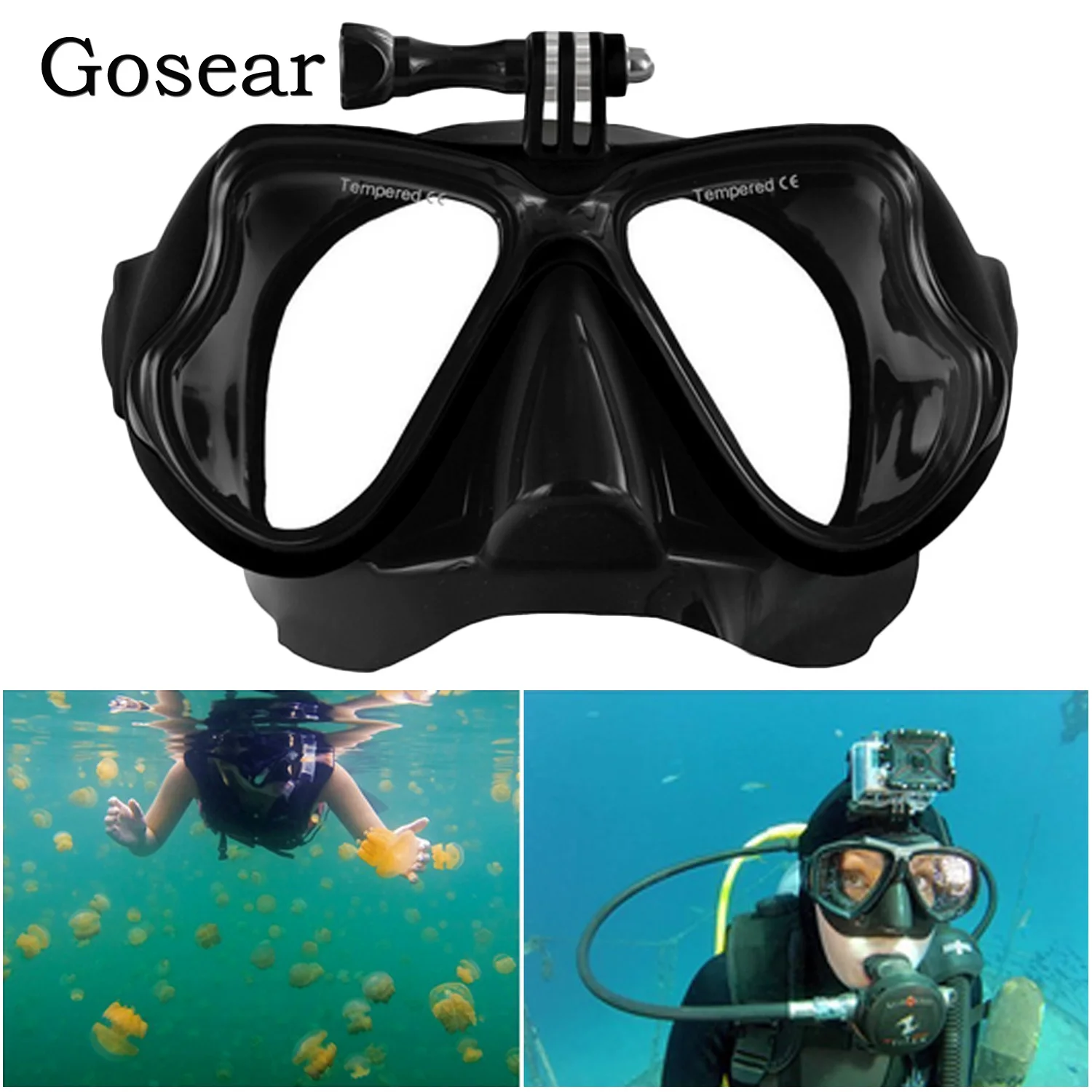 Силиконовая маска для подводного плавания Gosear плавательные очки оборудование