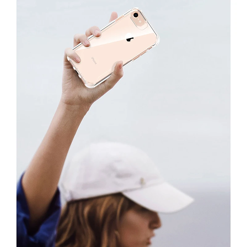 Защитный противоударный чехол для телефона iPhone 8 7 Plus X XS MAX XR прозрачная защитная