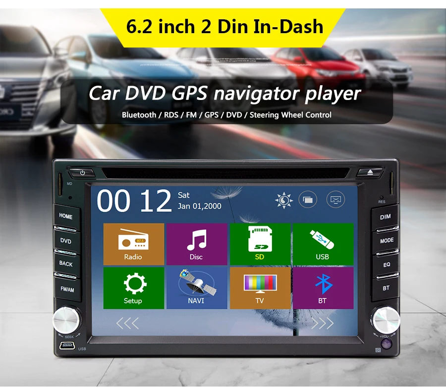 6 2 &quot2 Din универсальный автомобильный dvd плеер gps navigaton для Nissan/Hyundai Elantra/Sonata/Santa
