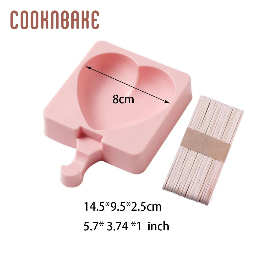 CDY-233 COOKNBAKE силиконовая форма для мороженого сердце силиконовый кубик для Льда Морозильник инструмент для мороженого лапа форма для украшения тортов с палкой - Цвет: CDY-233