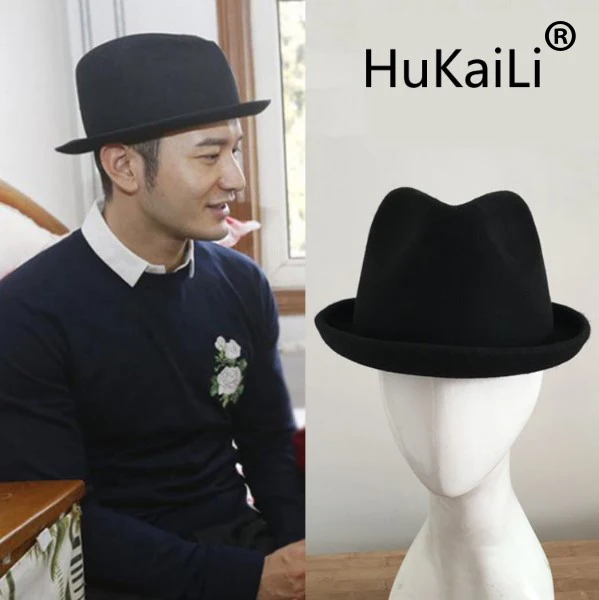 Маленькие федоры модная джазовая шляпа мужская короткий край скручивающийся