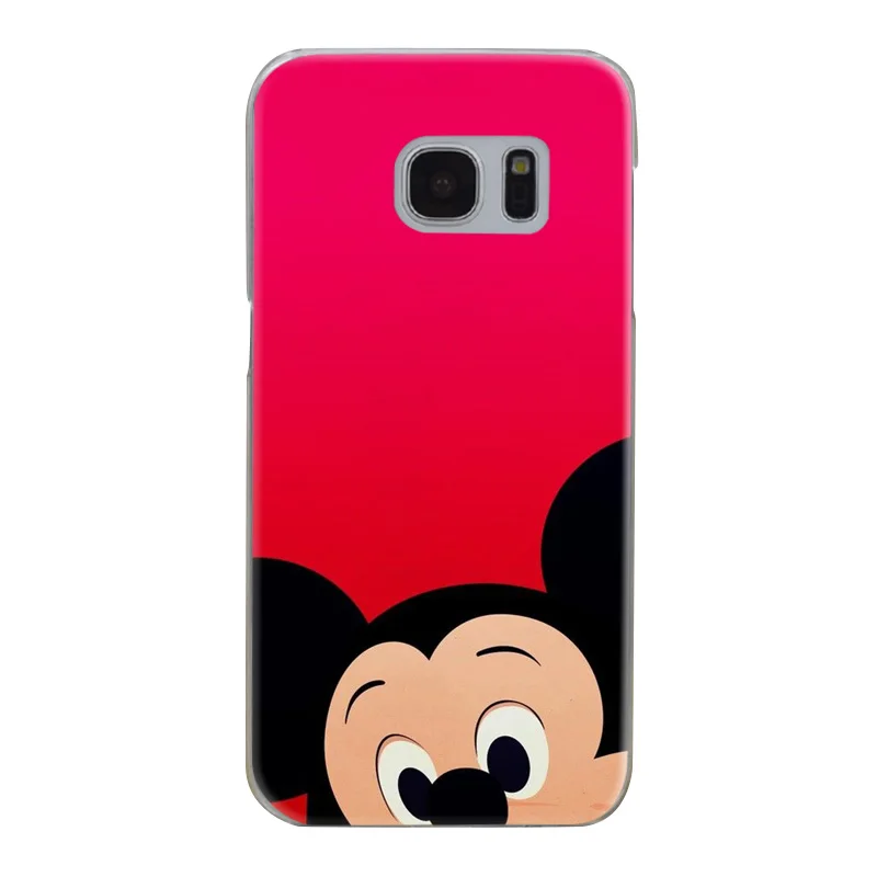 H064 Christmas Mickey Minnie Transparent Hard PC Case Cover For Samsung Galaxy S Note 3 4 5 6 7 8 9 Edge Plus |