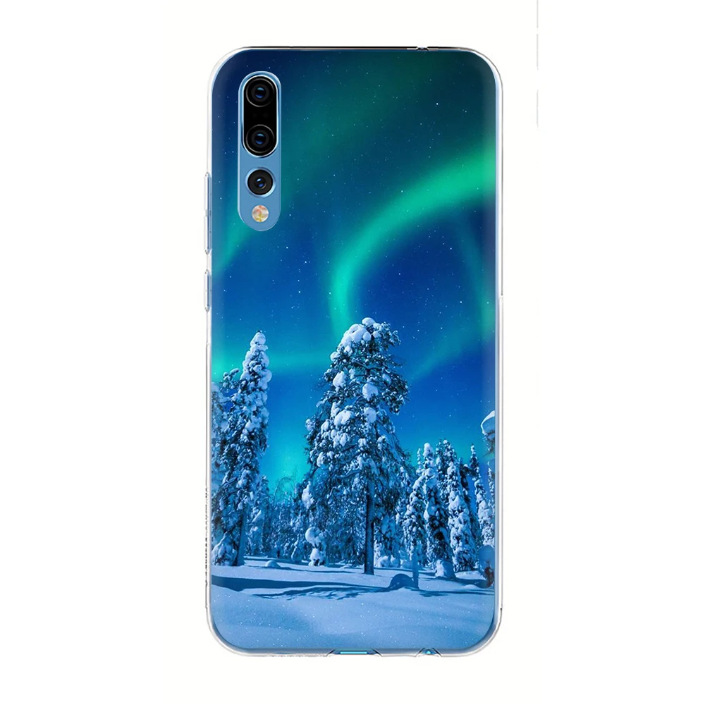 Пейзаж зимний светильник снег жесткий чехол для телефона huawei P30 P20 P9 P10 Plus P8 Pro Lite Mini P smart Z Plus - Цвет: H9