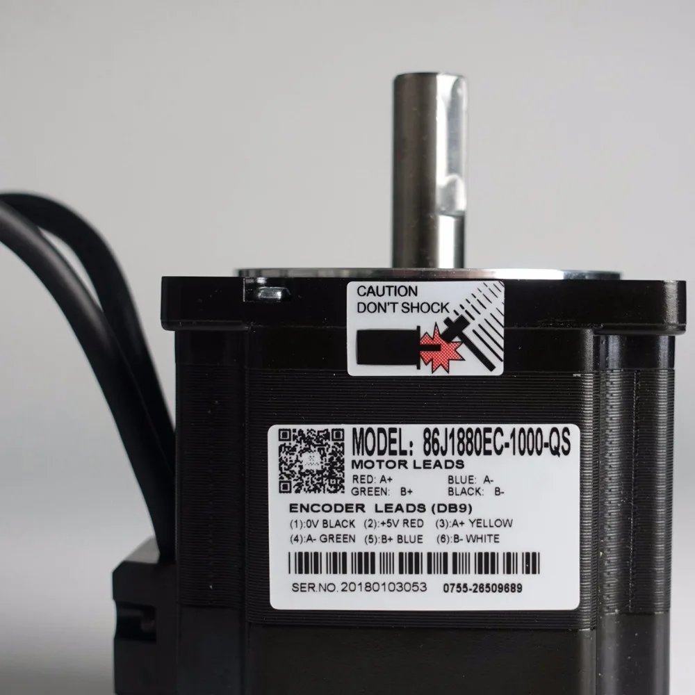 Комплект шагового двигателя NEMA 34 с замкнутым контуром 4 5нм 642Oz in 5A 86J1880EC 1000 + 2HSS86H 2