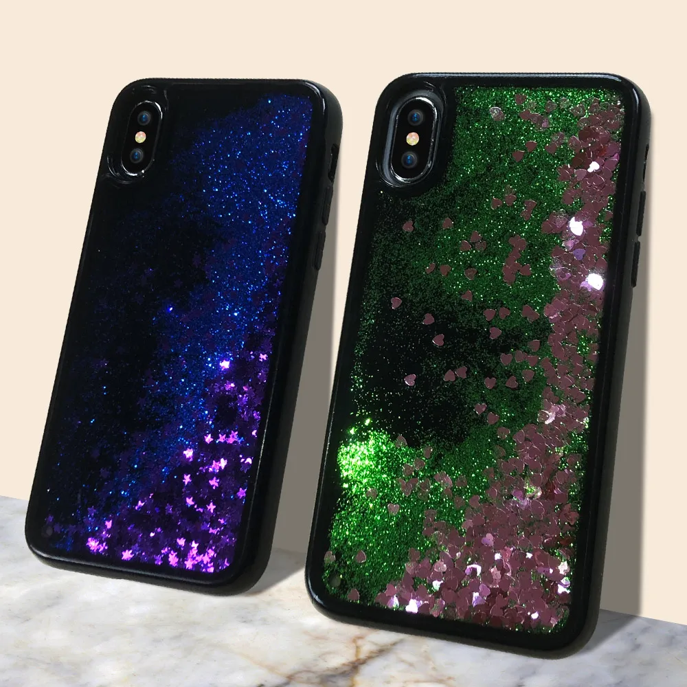 CASEIER Glitter Quicksand Case For iPhone 6 7 8 Plus X Soft TPU Edge Phone Cases 6S Girly Accessories |