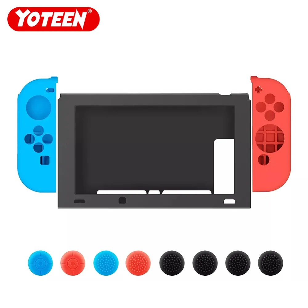 1 Набор чехлов для nintendo Switch силиконовый мягкий защитный чехол с крышками большого