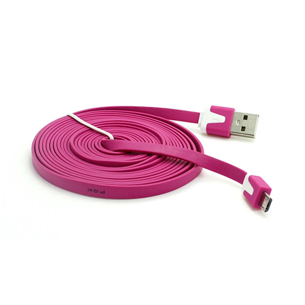 Плоский тонкий USB кабель 10 футов для зарядки и синхронизации данных Galaxy Note других