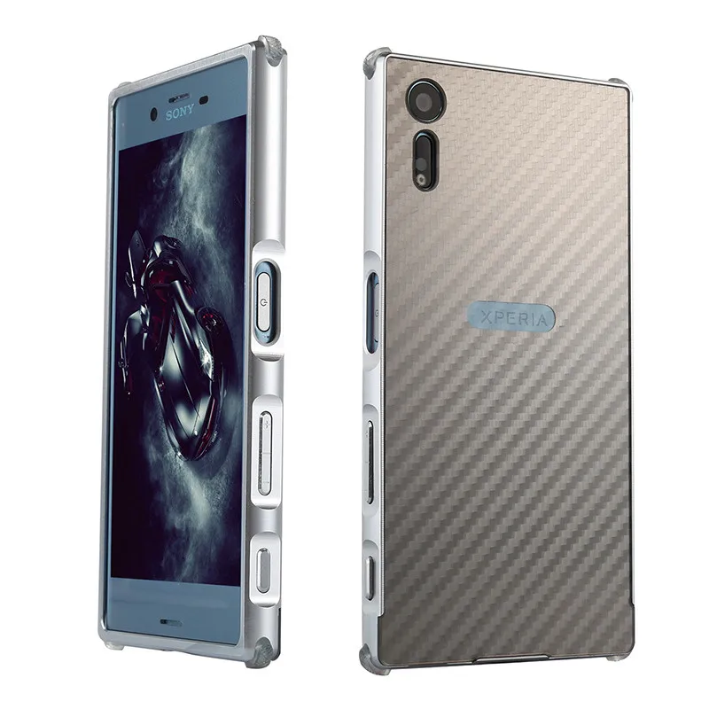 Для sony XZ F8331 F8332 противоударный чехол с алюминиевой металлической рамкой и жесткой задней крышкой из углеродного волокна чехол для sony Xperia XZ F8331