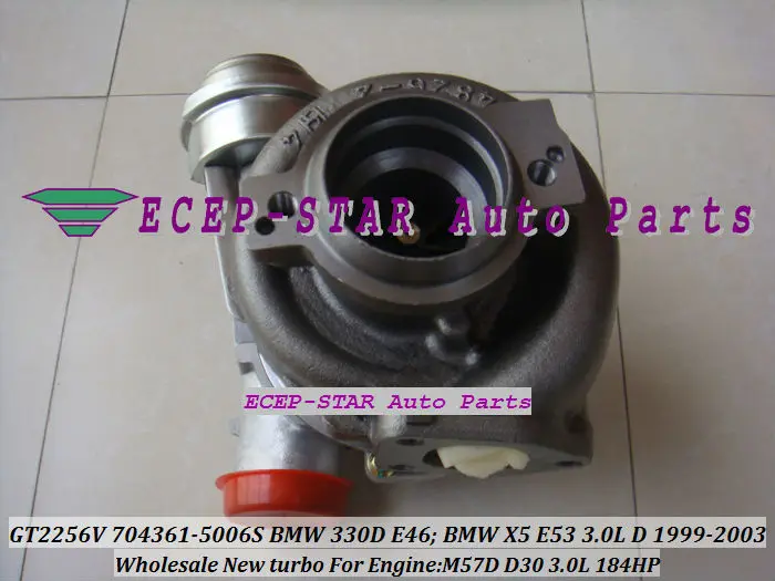 GT2256V 704361-0006 704361 22499519 22499509 11652248834 11652249950 Turbo для BMW 330D E46 X5 E53 99-03 M57D M57 D30 3.0L 184HP |