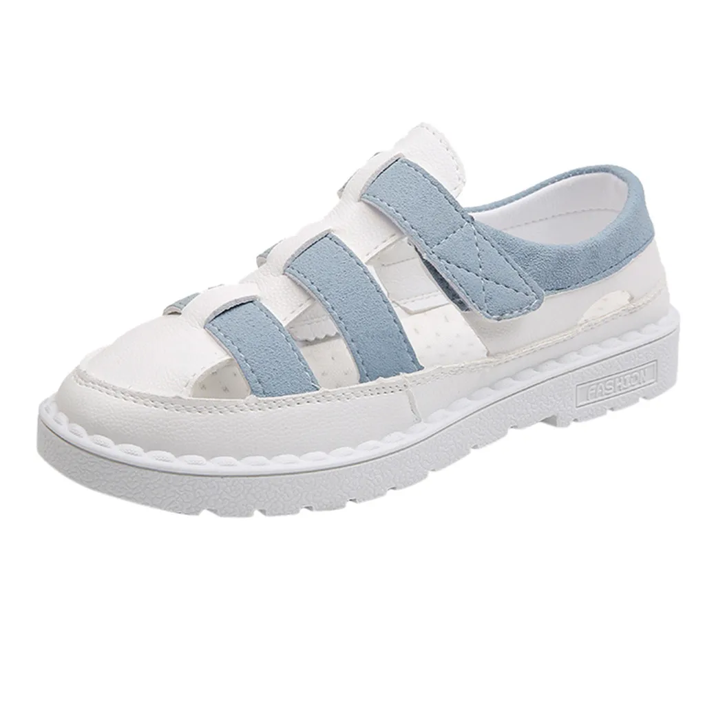 Женские босоножки на плоской подошве SAGACE разноцветные открытые с круглым носком