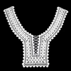 Свадебное платье на шею, Кружевная аппликация, вышитая кружевная ткань, швейная отделка, сделай сам, кружевной воротник по линии выреза, свадебные аксессуары для одежды