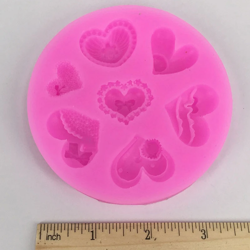 Различные силиконовые формы в форме сердца для торта искусственные украшения