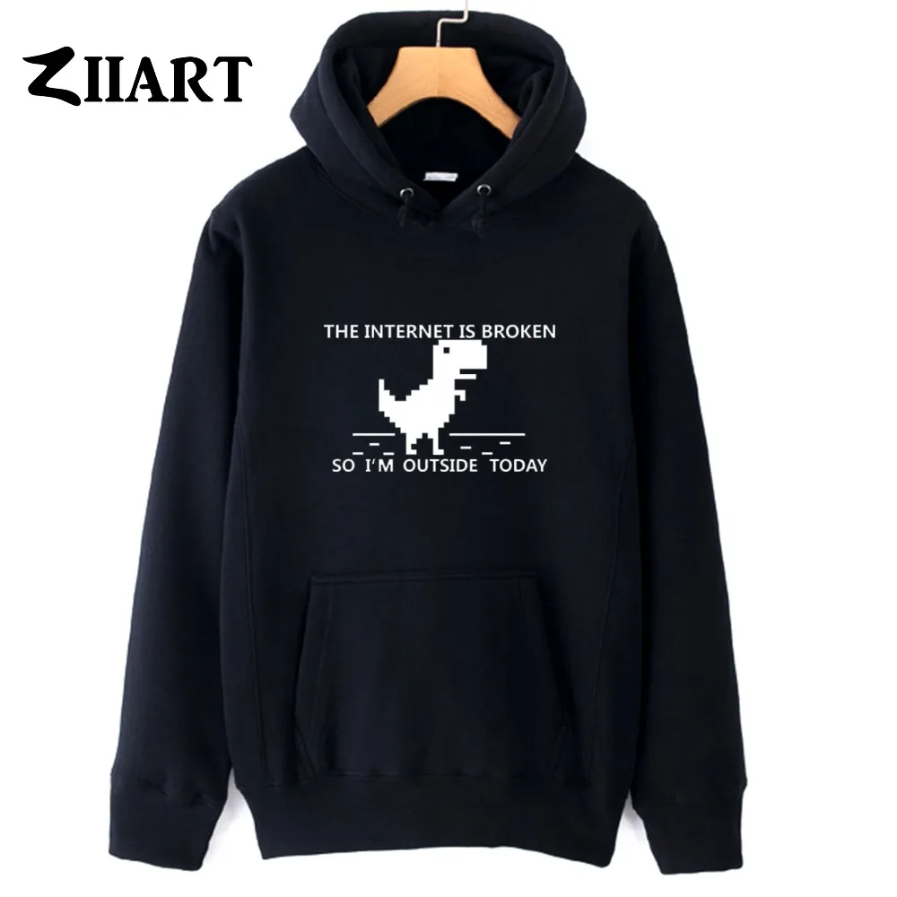 

404 geek the internet is broken so i'm outside today couple clothes boys man male autumn winter fleece hoodies