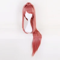 doki doki literature club monika cosplay wigs 95cm long heat resistant synthetic hair perucas cosplay wig wig cap