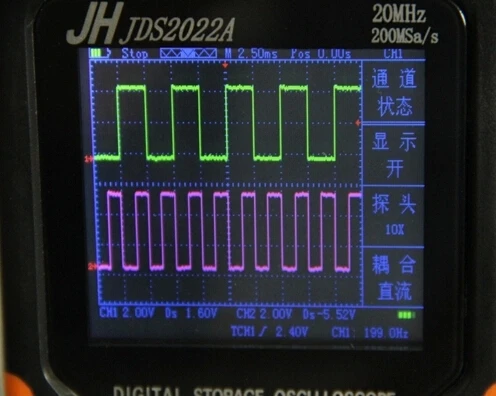 JDS2022A портативный осциллограф Scopemeters портативный осциллограф 20 МГц 2 канала цифрового хранения двухканальный 200 м Sa/s