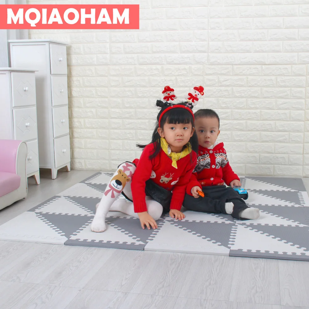 MQIAOHAM детский игровой коврик tapete infantil tapis игрушки для младенцев для детей игровой коврик-пазл eva Пена Детский ковер треугольник 35 см* 1 см