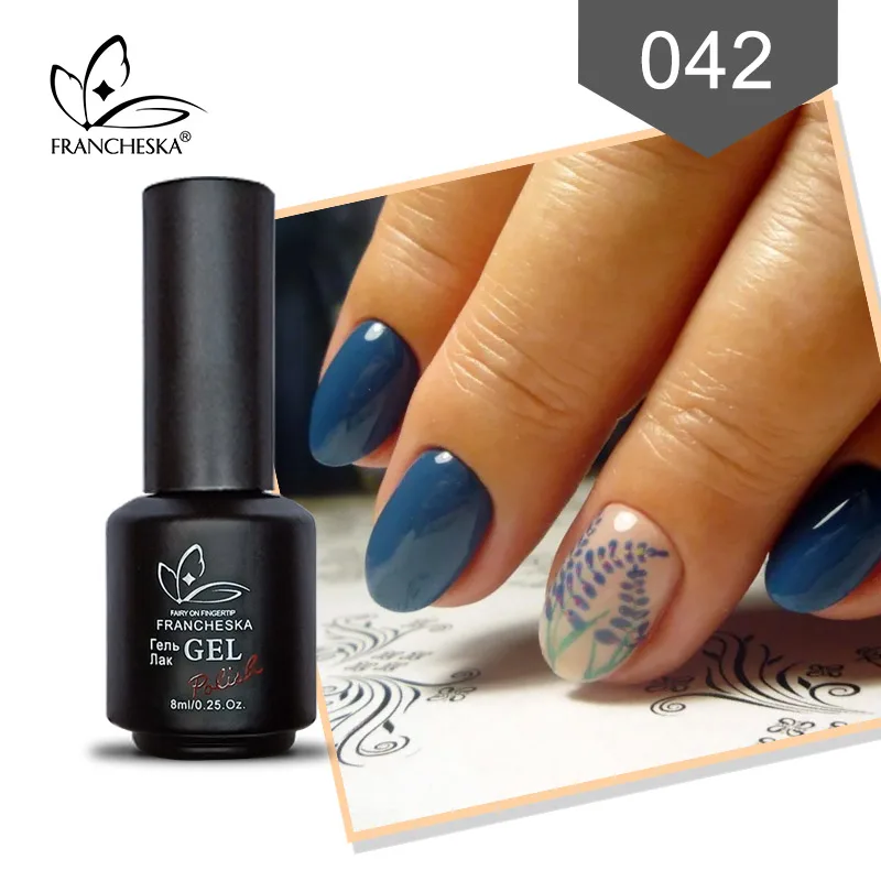 Francheska 042 Francheska гель лак для ногтей гель лак 80 цветов светодиодный УФ nagels spulletjes oje впитывающий полуперманентный Smalto для unghie Гель-лак - Цвет: Francheska 042