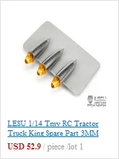 LESU металлический передний бампер для Tmy King GL RC 1/14 тягач Автомобиль DIY TH02304