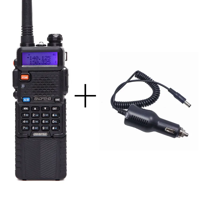 add car charger BaoFeng UV-5R 8 Вт Высокая мощность портативная рация 3800 мАч 10 км дальность vhf/uhf 8 Вт двухстороннее CB радио портативное uv5r для пеших прогулок и охоты - Цвет: add car charger