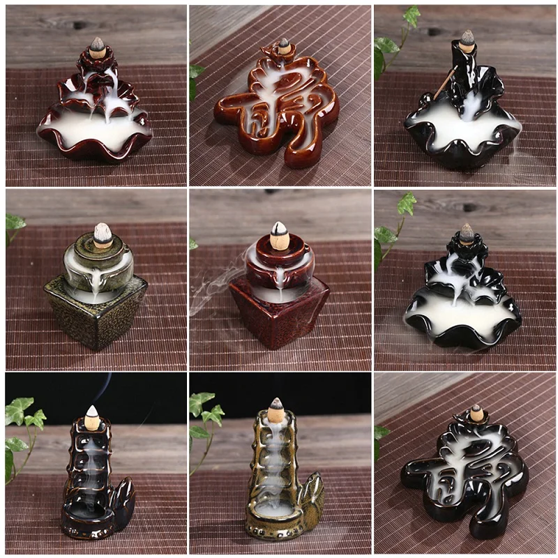 Керамическая курильница для ароматерапии 1 шт.|incense censer|smoke backflowincense cone burners |