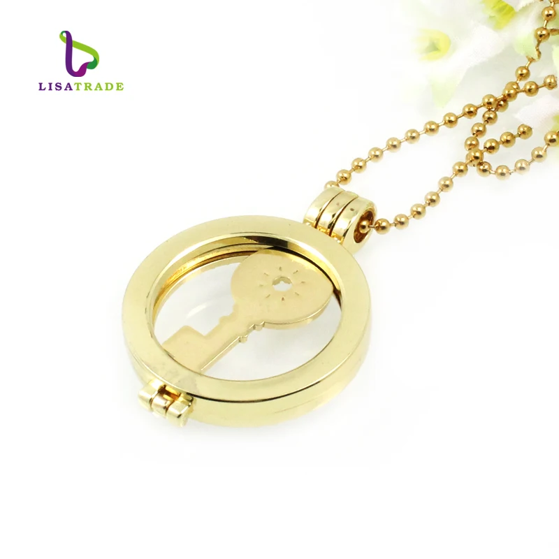 1 шт.! Мое ожерелье в форме монеты полые 33 мм Монеты диск для женщин подходит 35