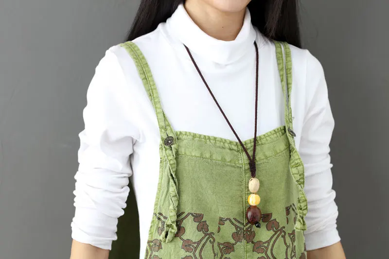 Новые женские повседневные джинсовые комбинезоны с принтом в стиле ретро