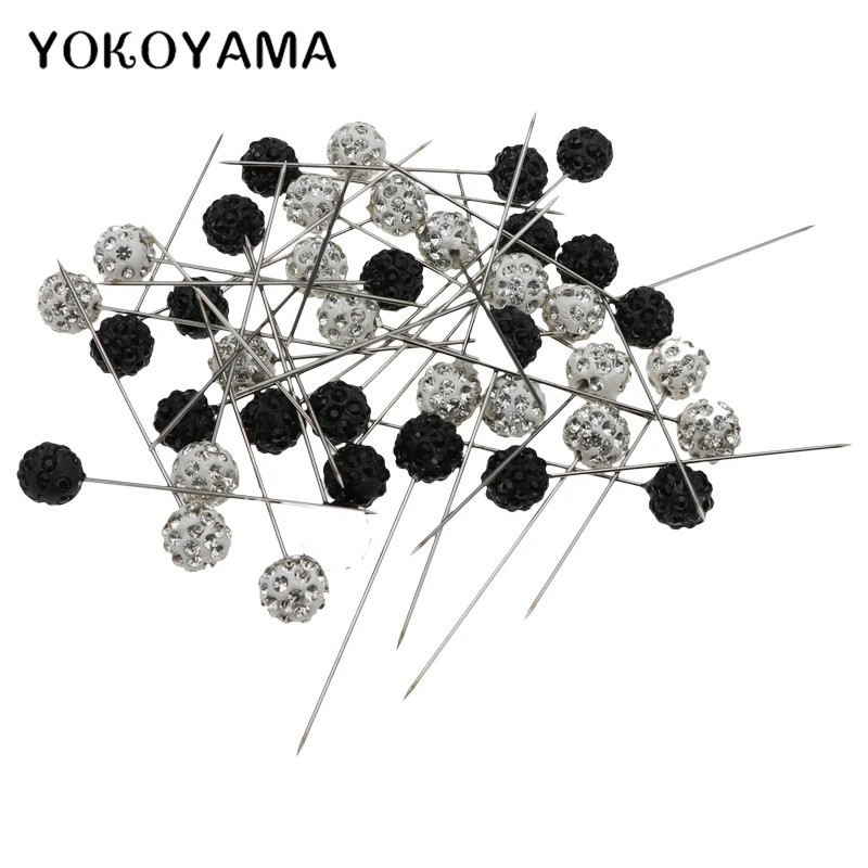 YOKOYAMA 40Pcs/30Pcs/12Pcs/4Pcs Colorful Diamond Pin Fixed Sewing Needle Wedding Corsage Dressmaking Accessories |